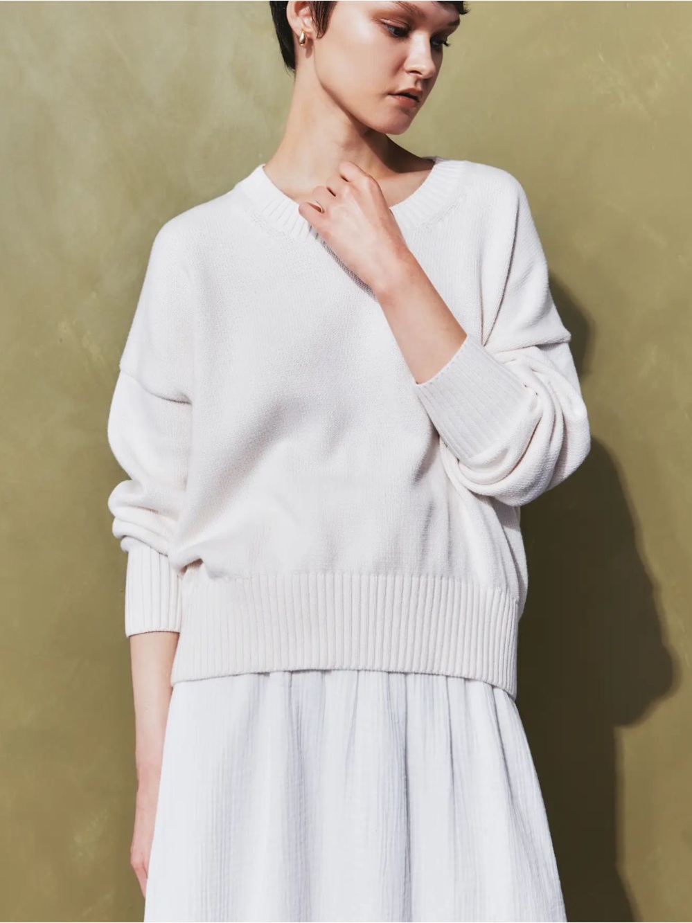Quince 100% Organic Cotton Boyfriend Crew Sweater Size XL